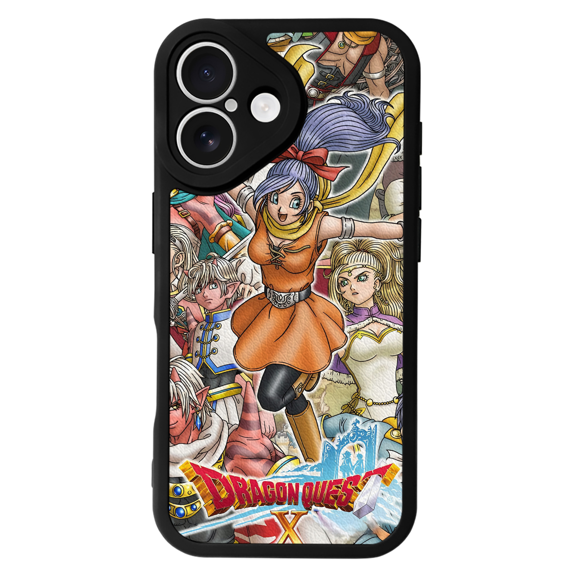 （画像用） ドラゴンクエスト Doragon Kuesuto Dragon Quest 【iPhone 16シリーズ対応】シリコンスマホケース（レザー調） 材質：シリコン